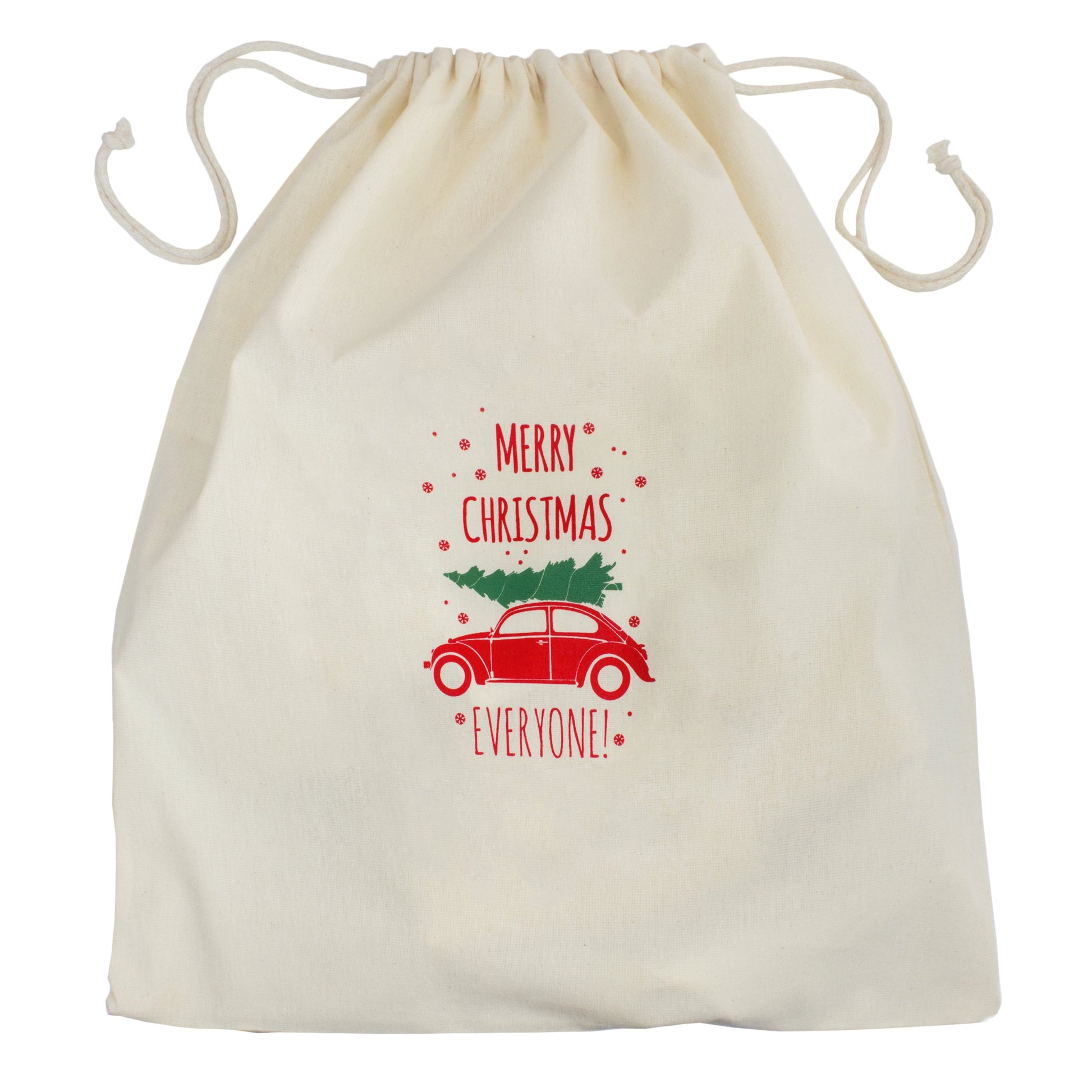 Worek świąteczny bawełniany 250x250 mm z nadrukiem Merry Christmas  prezentowy