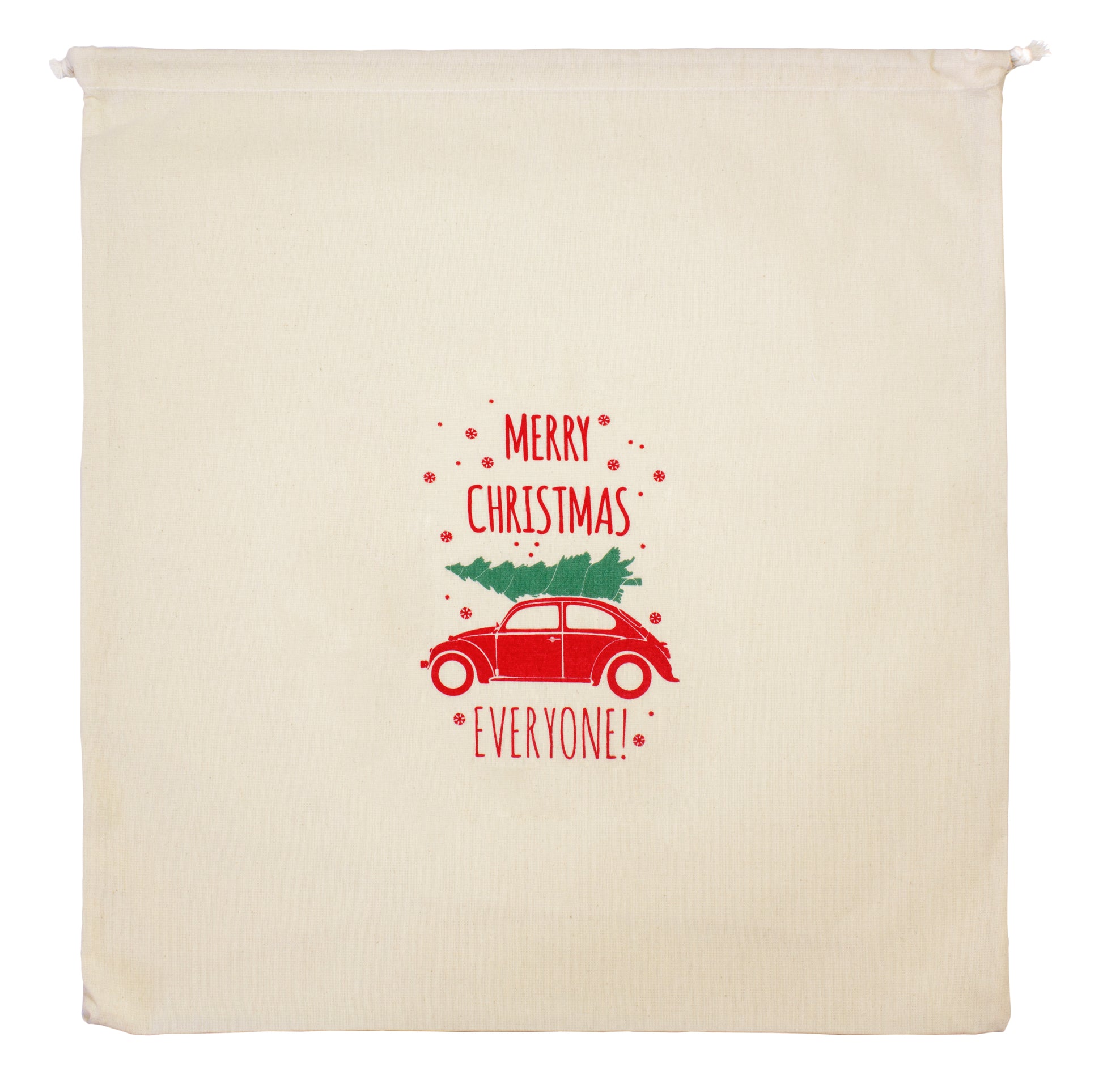 Worek świąteczny bawełniany 250x250 mm z nadrukiem Merry Christmas  prezentowy