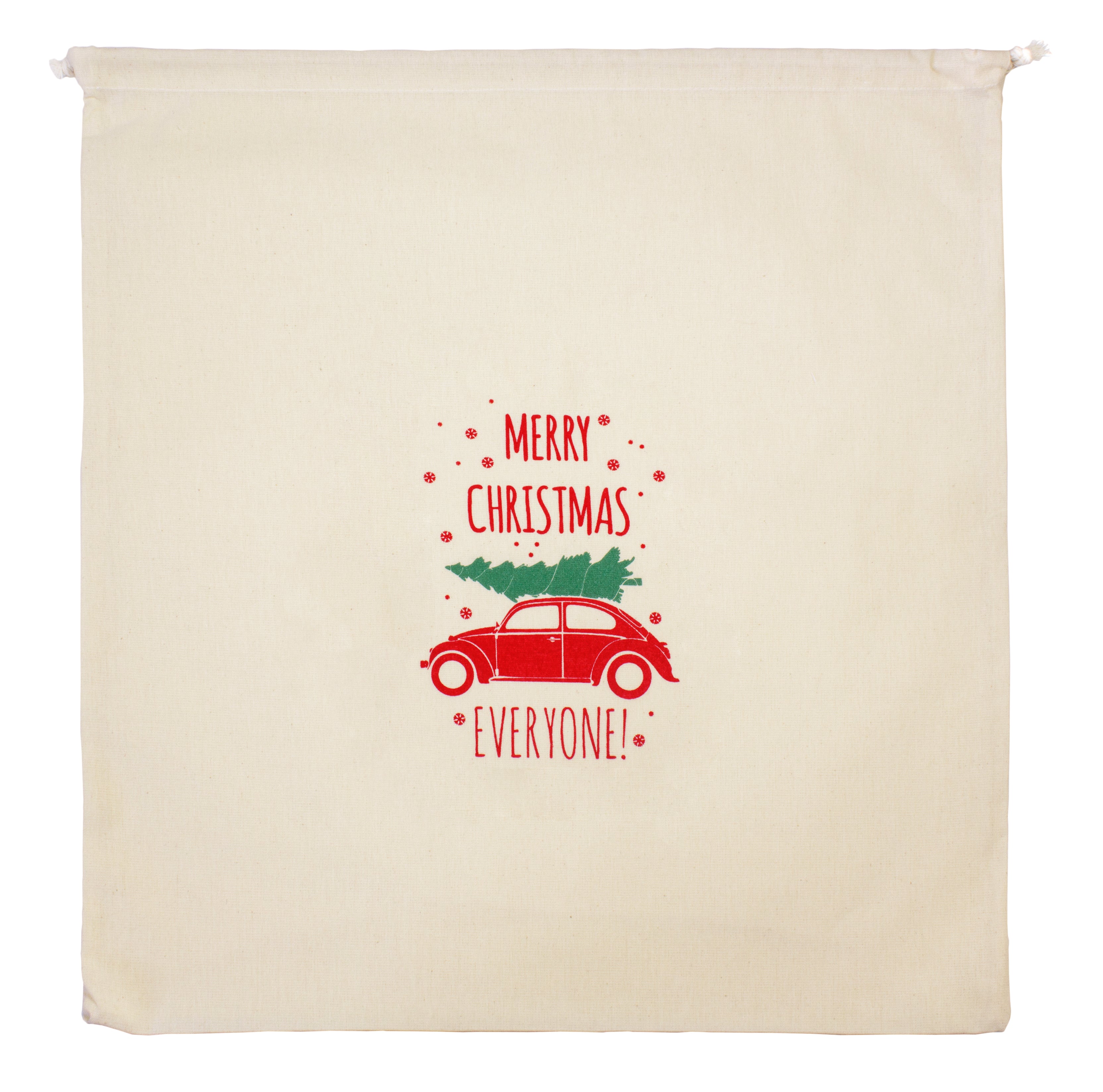 Worek świąteczny bawełniany 250x250 mm z nadrukiem Merry Christmas  prezentowy