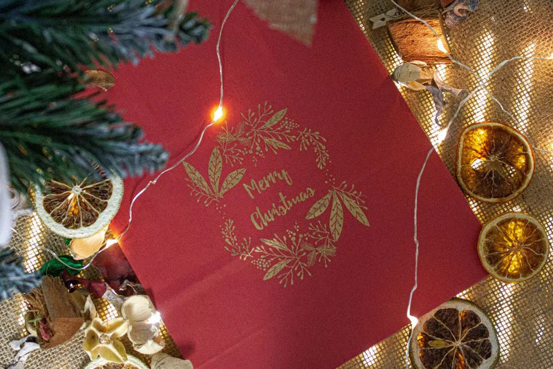 Torba papierowa świąteczna 180x80x220mm Czerwona MERRY CHRISTMAS