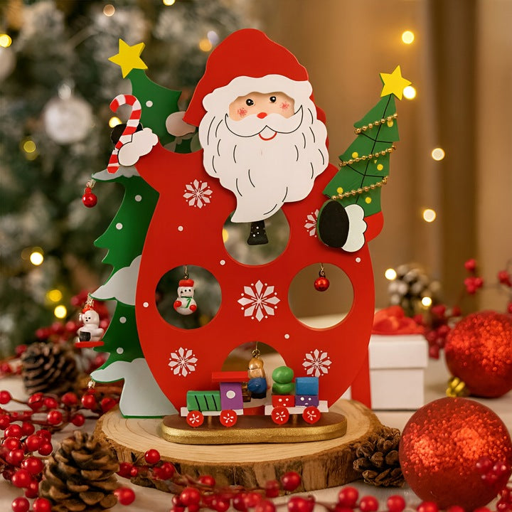 Drewniana Figurka Święty Mikołaj