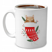 Kubek Świąteczny Kotek w Czapce 330ml