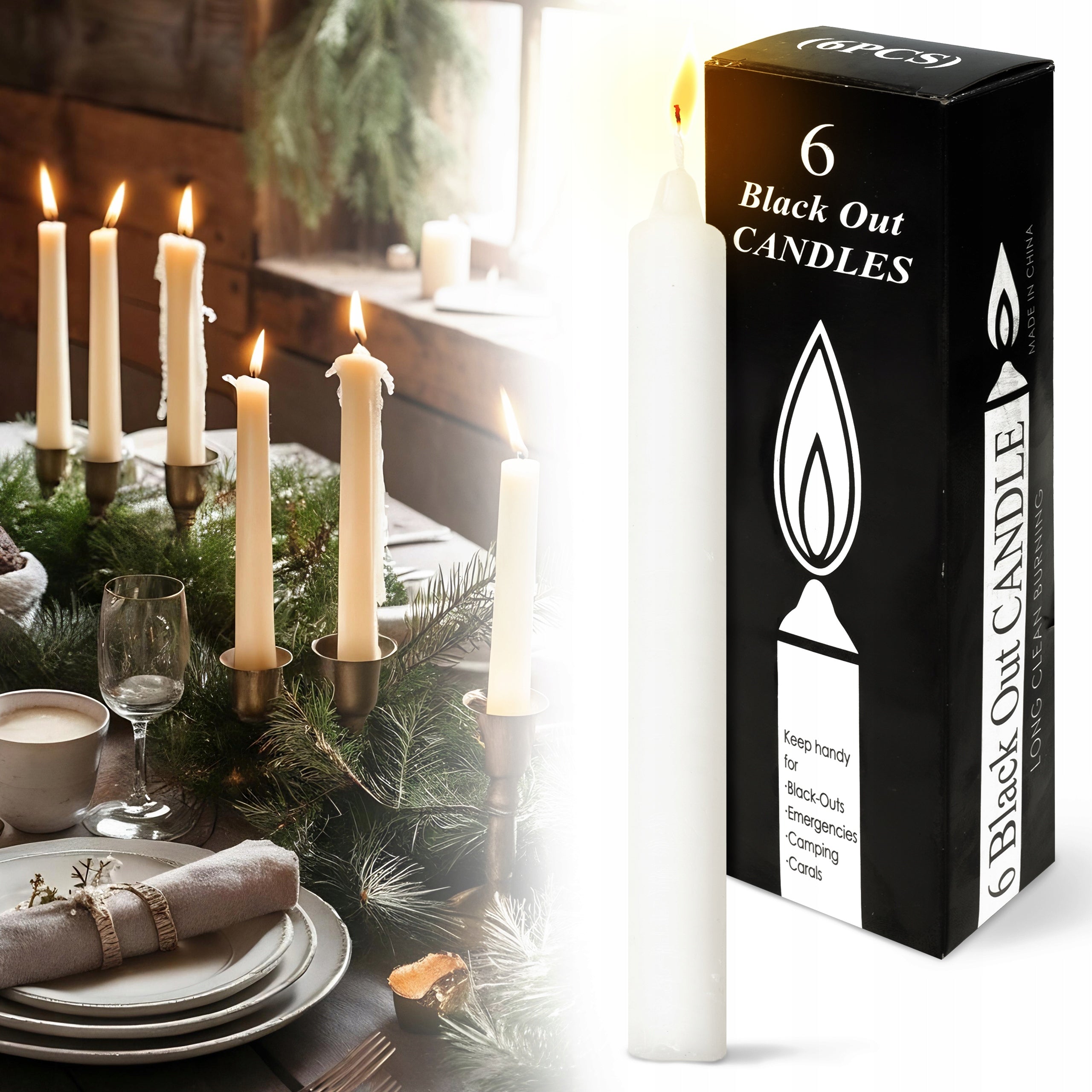 Świeczka BIAŁA 6 szt.