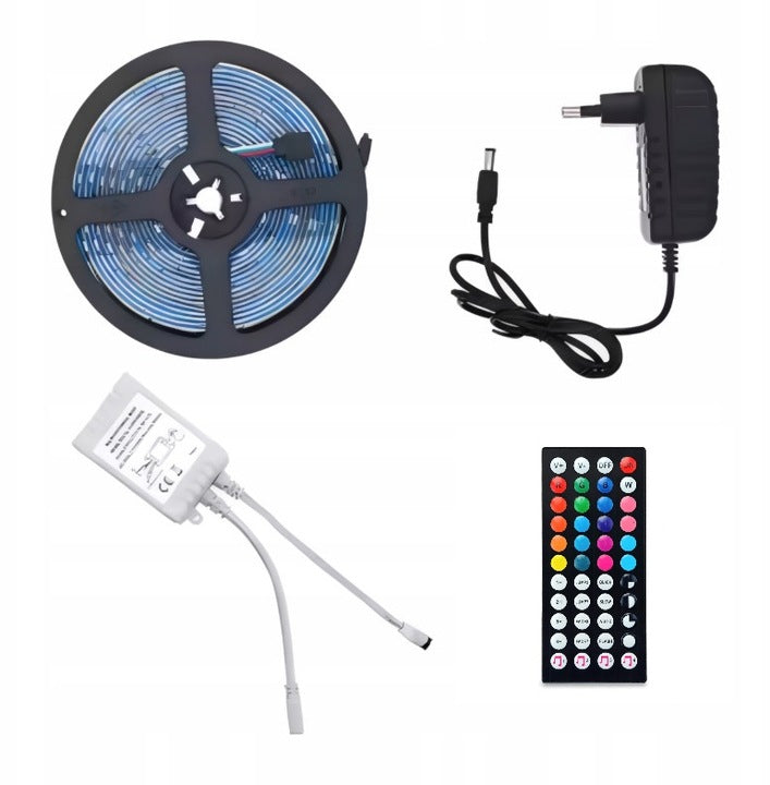 Taśma LED RGB z pilotem – zestaw oświetleniowy