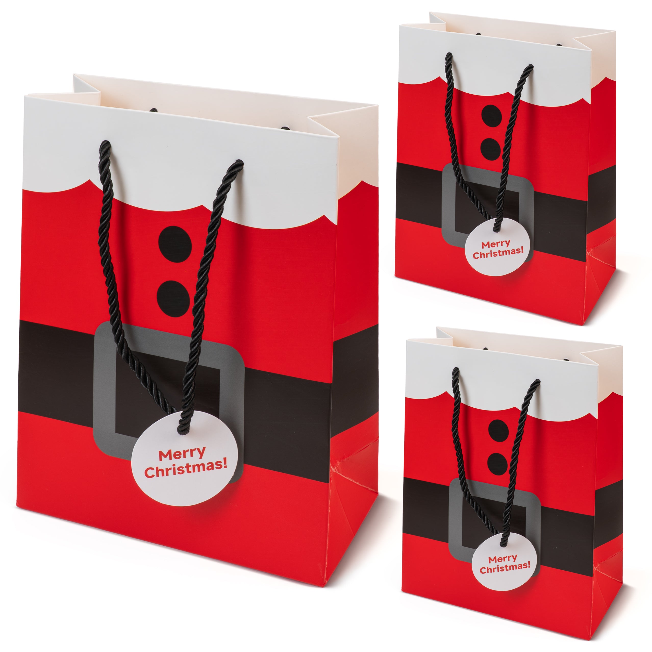 Torba Papierowa Strój Mikołaj 175x75x225mm 3szt