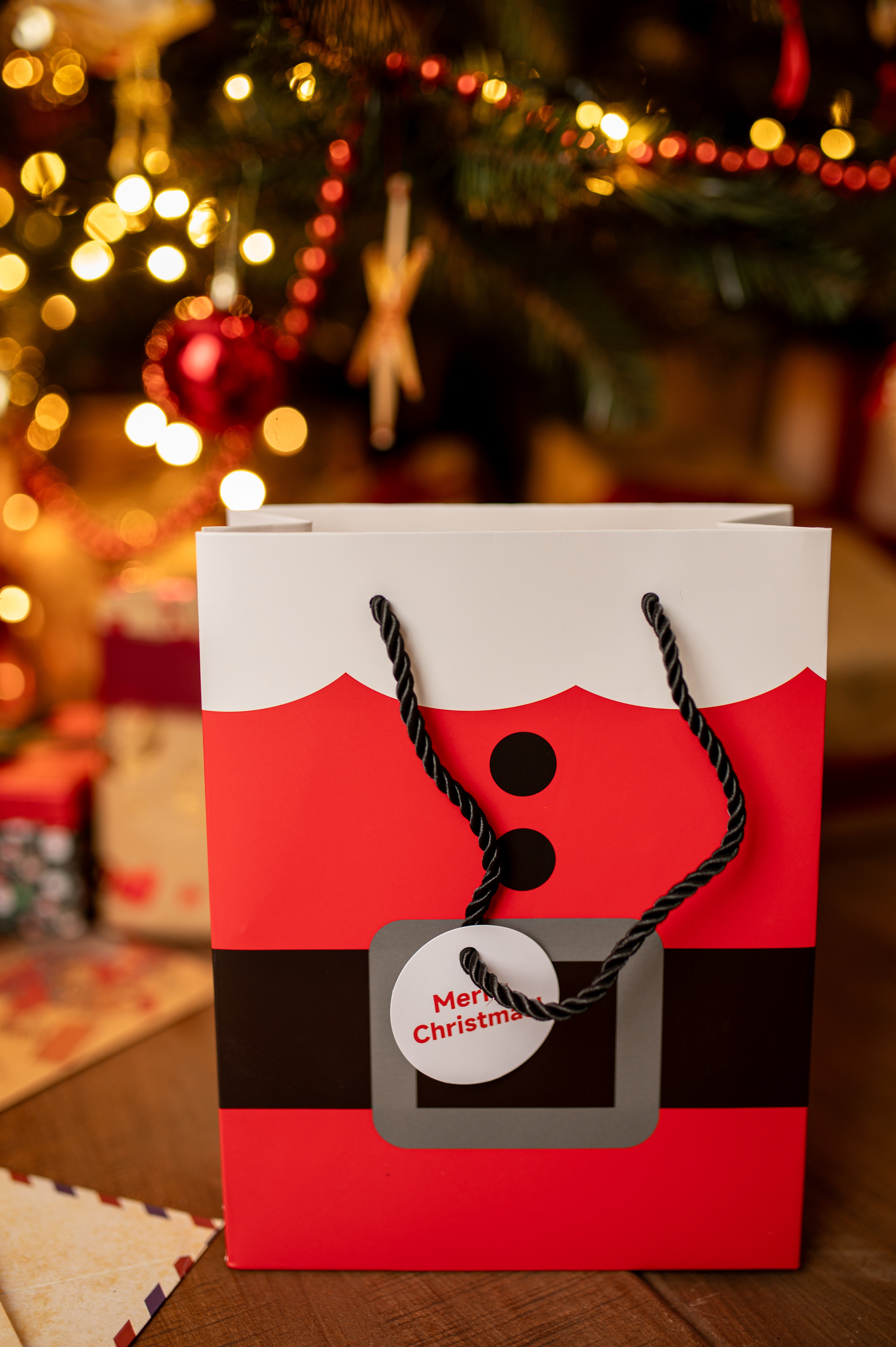 Torba Papierowa Strój Mikołaj 175x75x225mm 3szt