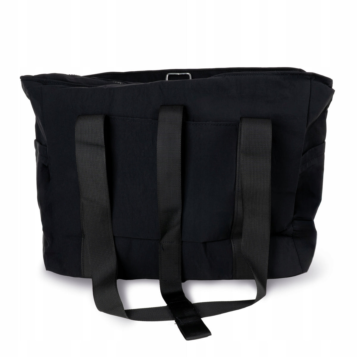 Pojemna torba na ramię shopper, czarna, 38 x 15 x 30 cm