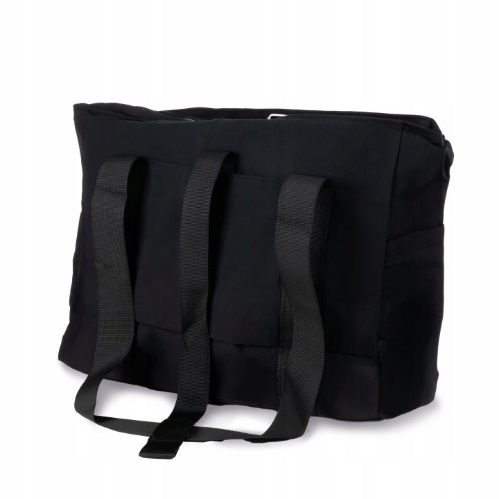 Pojemna torba na ramię shopper, czarna, 38 x 15 x 30 cm