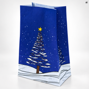 Torba papierowa świąteczna 160x80x270mm Choinka