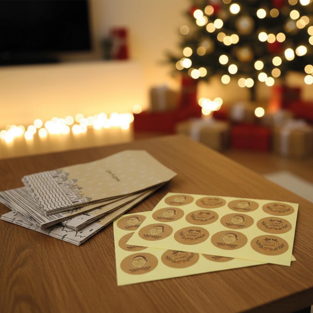 Papierowy kalendarz adwentowy 130x180mm  z motywem zimowym