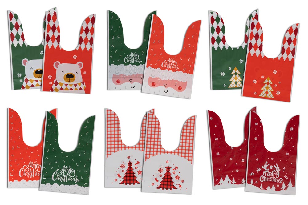 Świąteczne woreczki na prezenty 140×240mm 12szt.