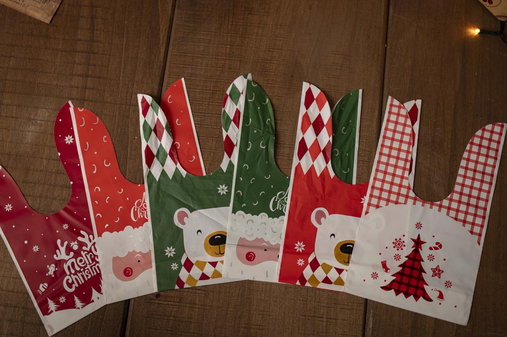 Świąteczne woreczki na prezenty 140×240mm 12szt.