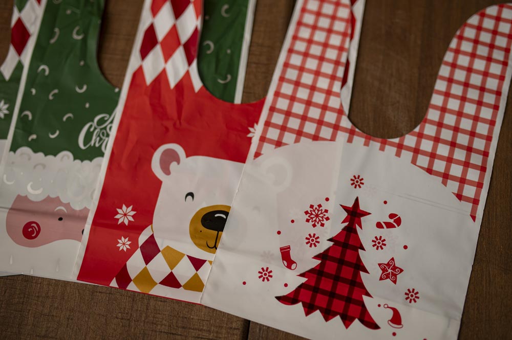 Świąteczne woreczki na prezenty 140×240mm 12szt.