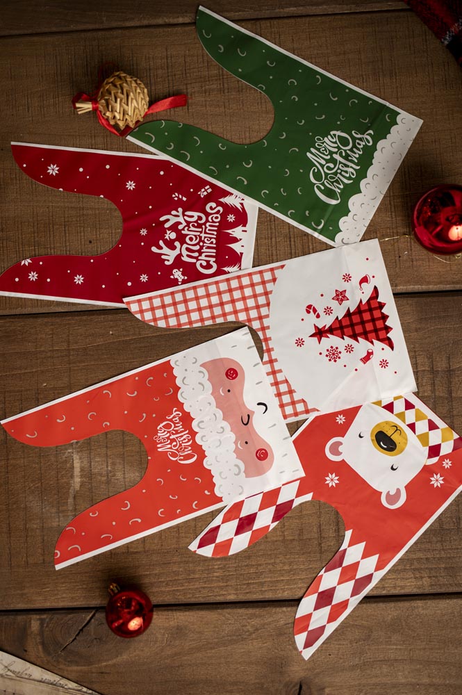 Świąteczne woreczki na prezenty 140×240mm 12szt.