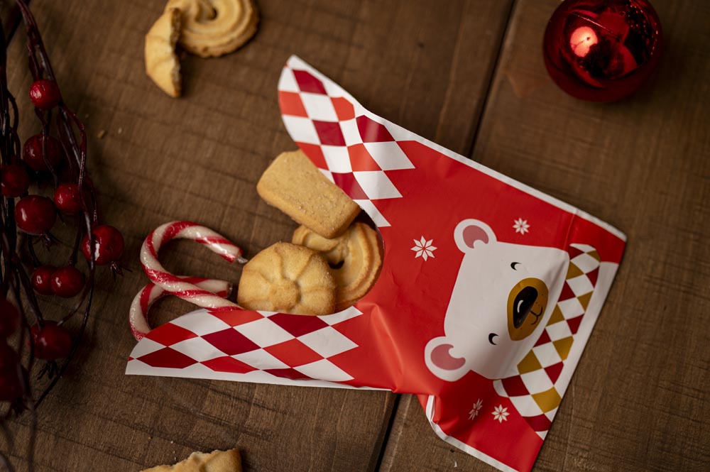 Świąteczne woreczki na prezenty 140×240mm 12szt.