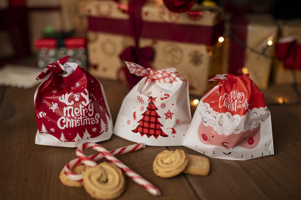 Świąteczne woreczki na prezenty 140×240mm 12szt.