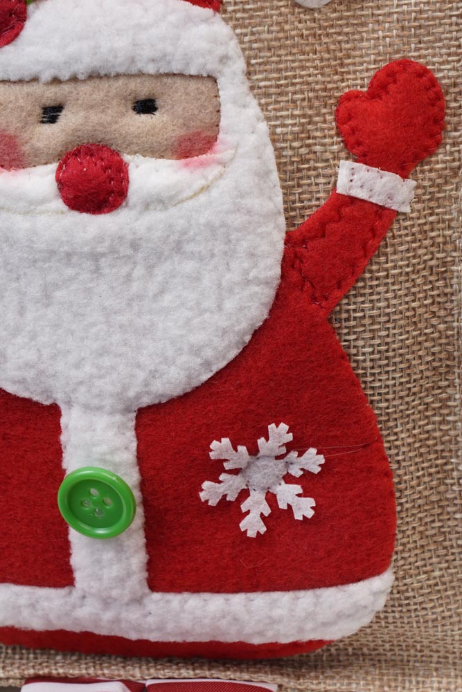 Torba Jutowa 150x185mm z motywem Mikołaja