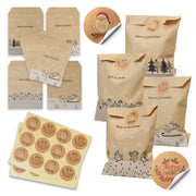 Papierowy kalendarz adwentowy 130x180mm  z motywem zimowym