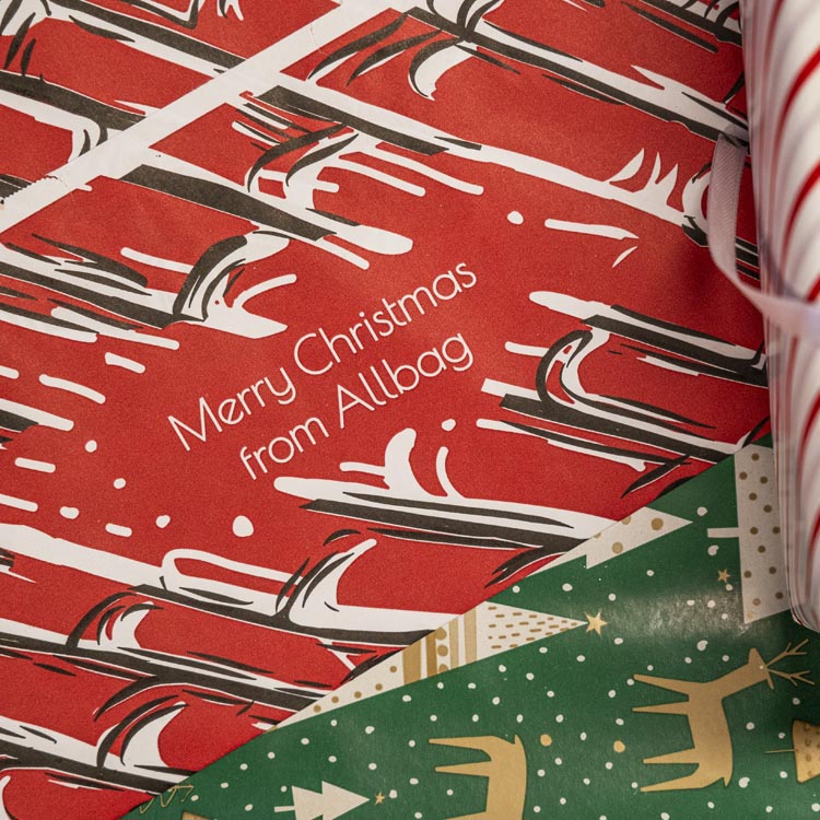 Torba papierowa świąteczna 400x180x390 mm Mikołaj i Elf