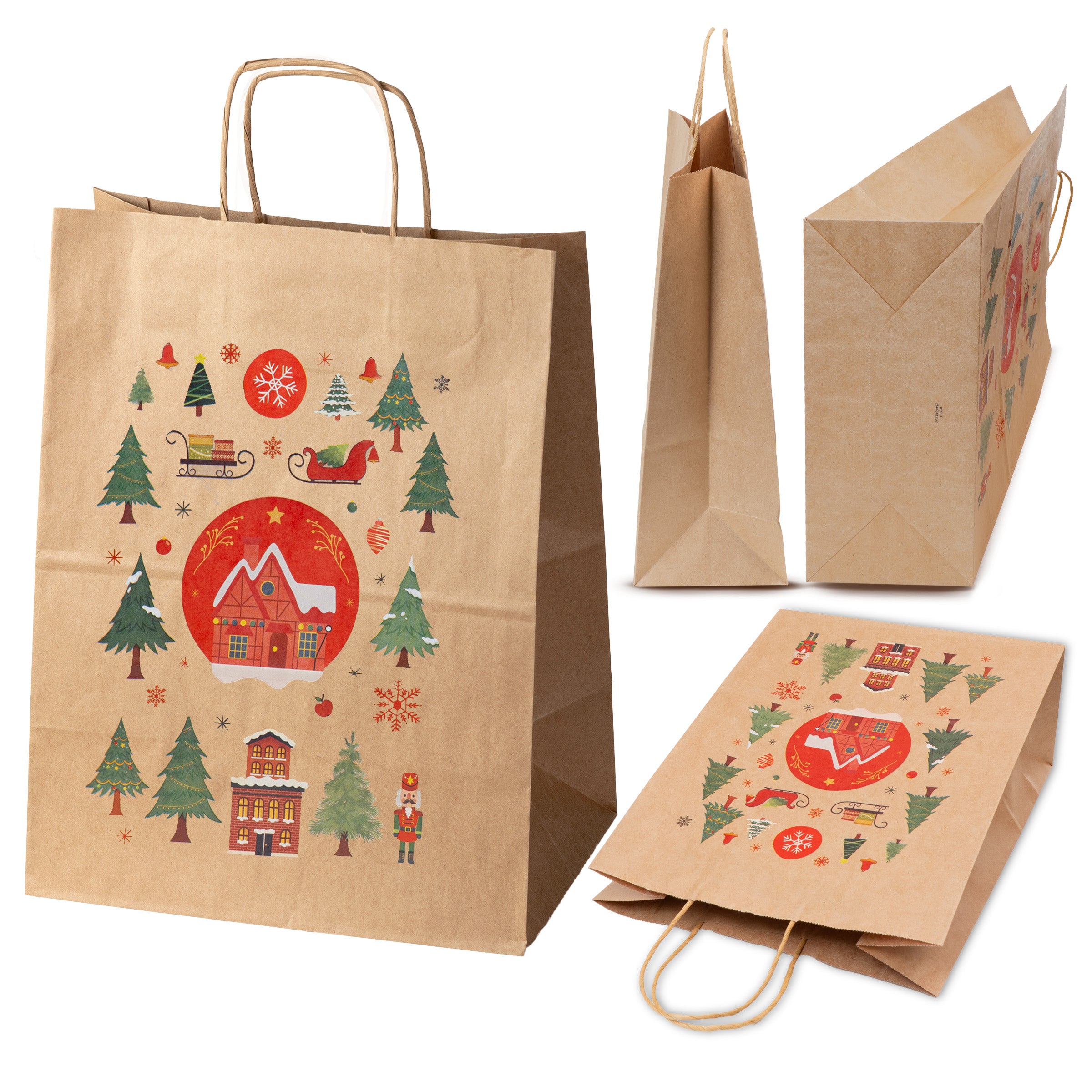 Torebki Papierowe Zestaw Mikołaj