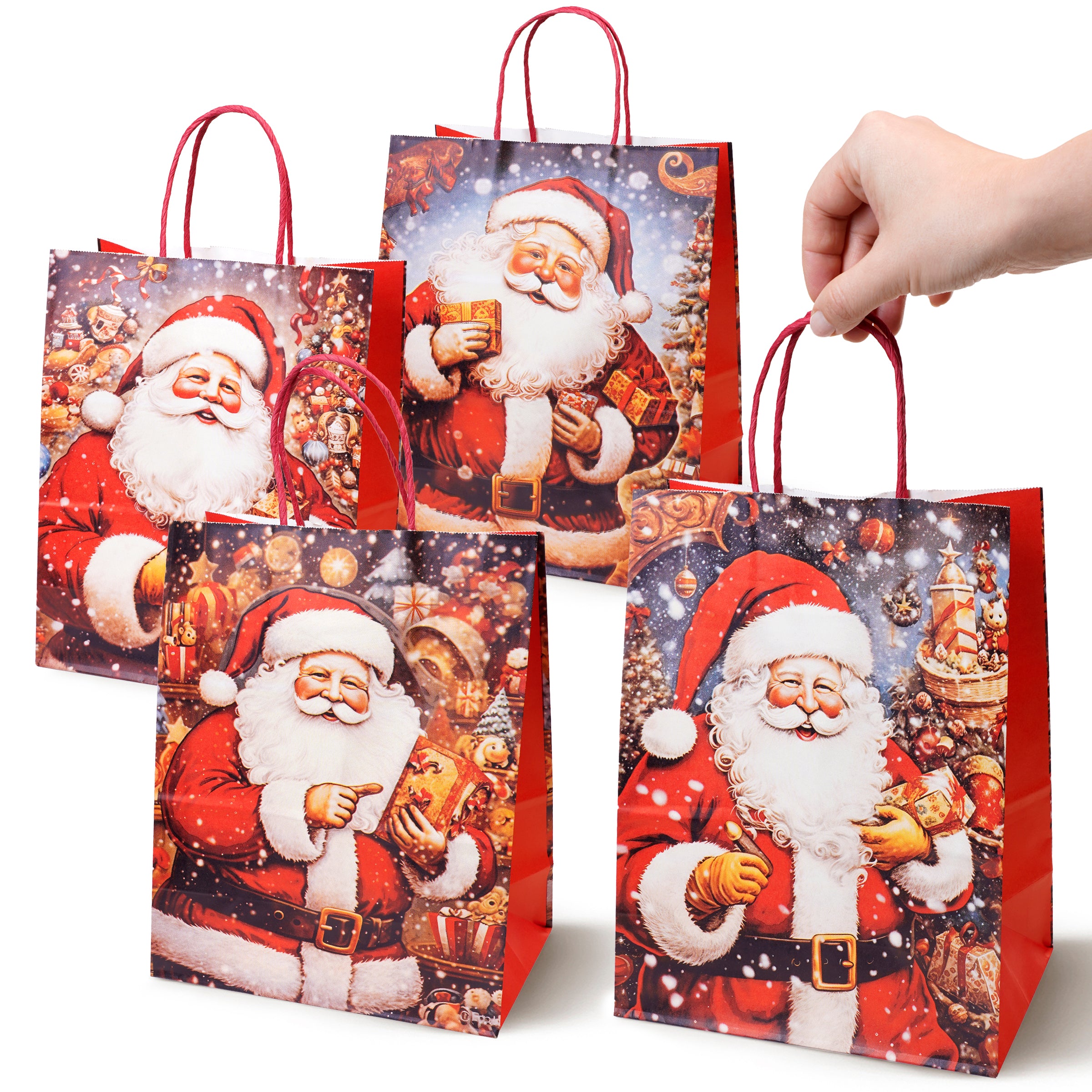 Torebki Papierowe Zestaw Mikołaj
