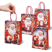 Torba Papierowa z uchwytem skręcanym 270x110x210mm brązowa Mikołaj 4szt.