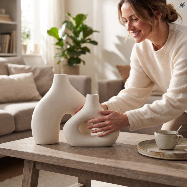 Wazony Ceramiczne 2 szt. Boho