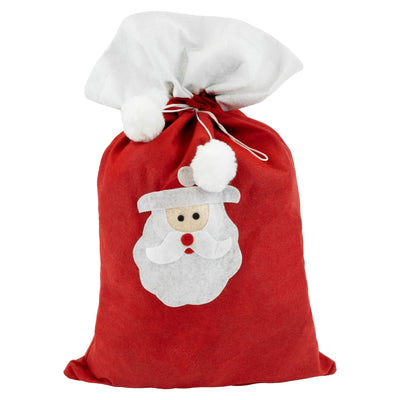 Worek świąteczny bawełniany 390x630 mm  opakowanie na Prezent motyw Mikołaj