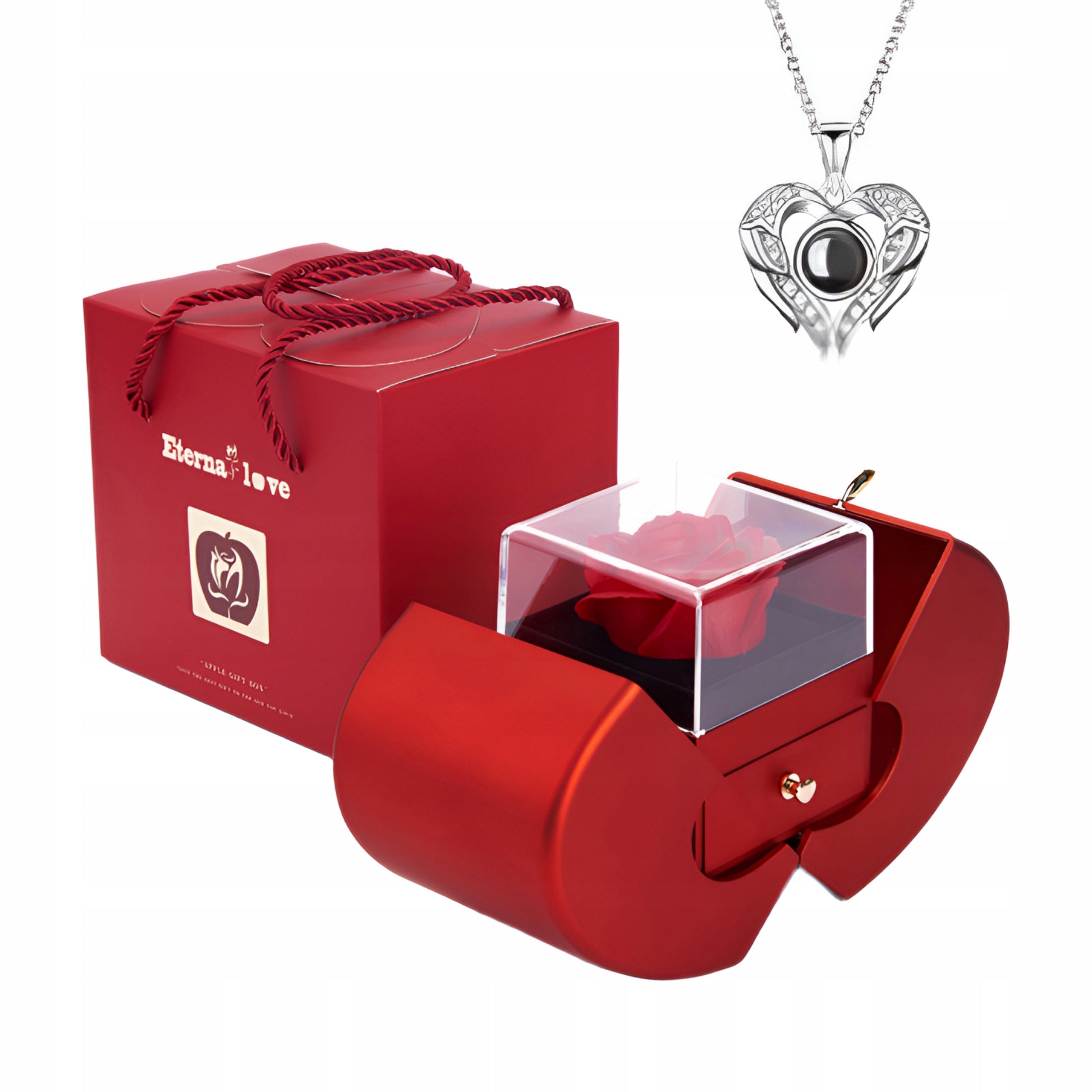 Wieczna Róża Pudełko Serce
