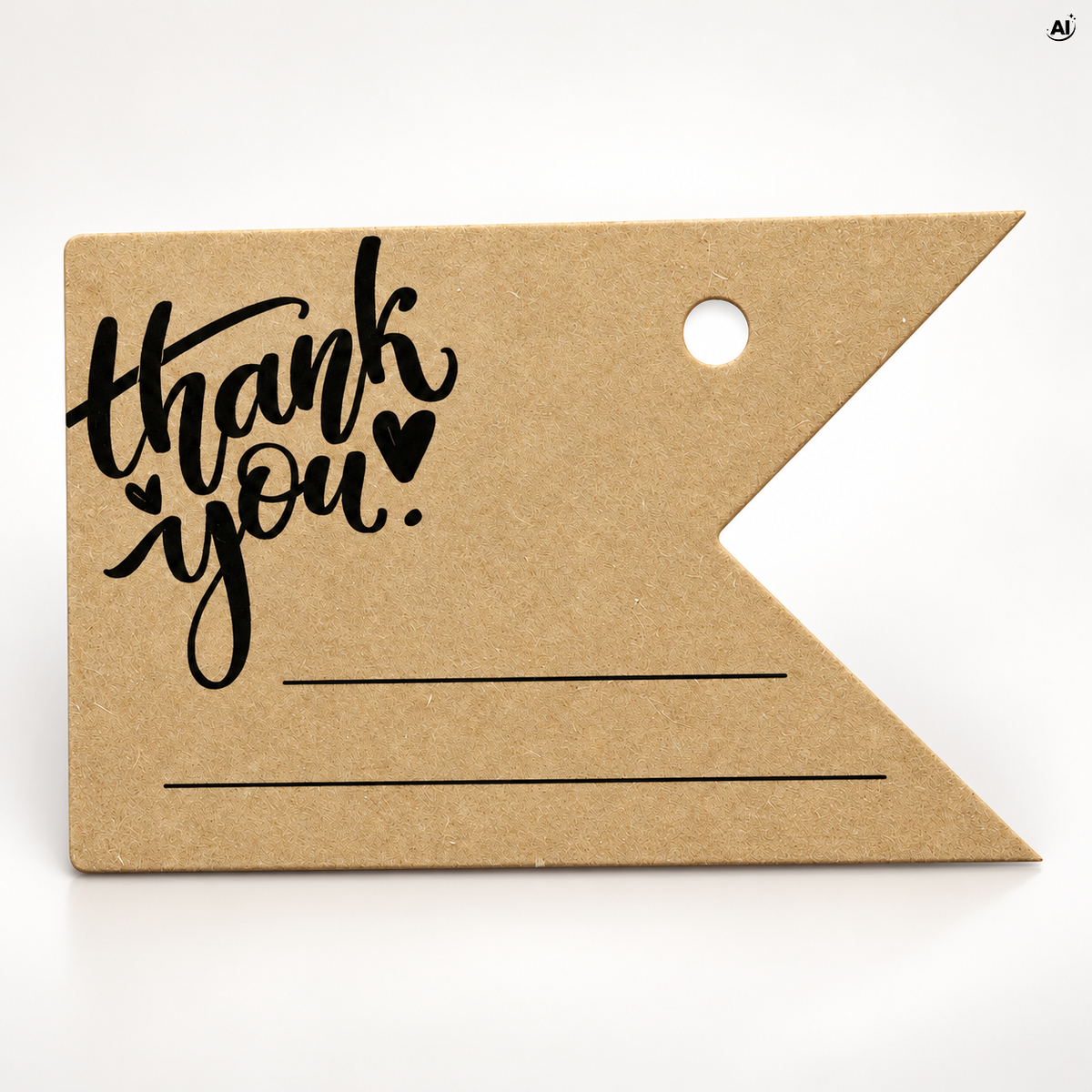 Papierowe winietki świąteczne na prezenty Thank You, 10 szt.