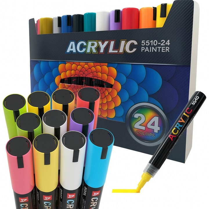 Wodoodporne markery akrylowe