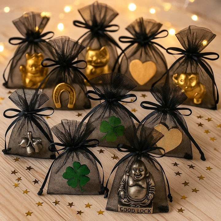 Worki Organza 70x90mm Czarny 10szt