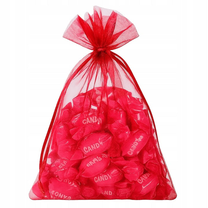 Worki Organza 100x150mm Bordowe 10szt