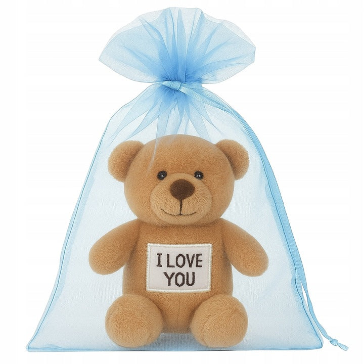 Worki Organza 100x150mm Niebieski 10szt