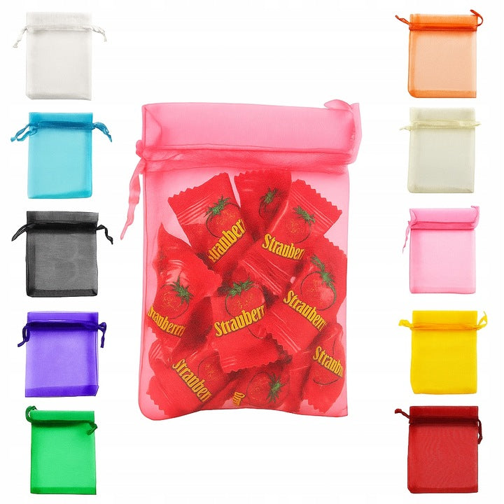 Woreczki z Organzy 90x120mm 10szt Kolorowe