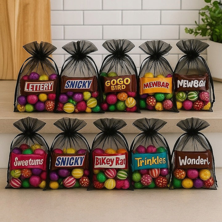 Worki z Organzy 150x200mm Bordowe 10szt