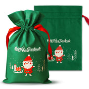 Zestaw Świątecznych Worków Wigofilowych 150x220mm Zielone 10szt.