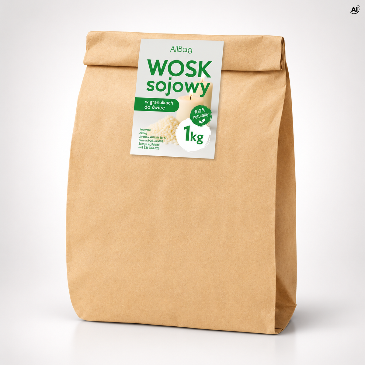 Wosk Sojowy Naturalny z domieszką wosku pszczelego