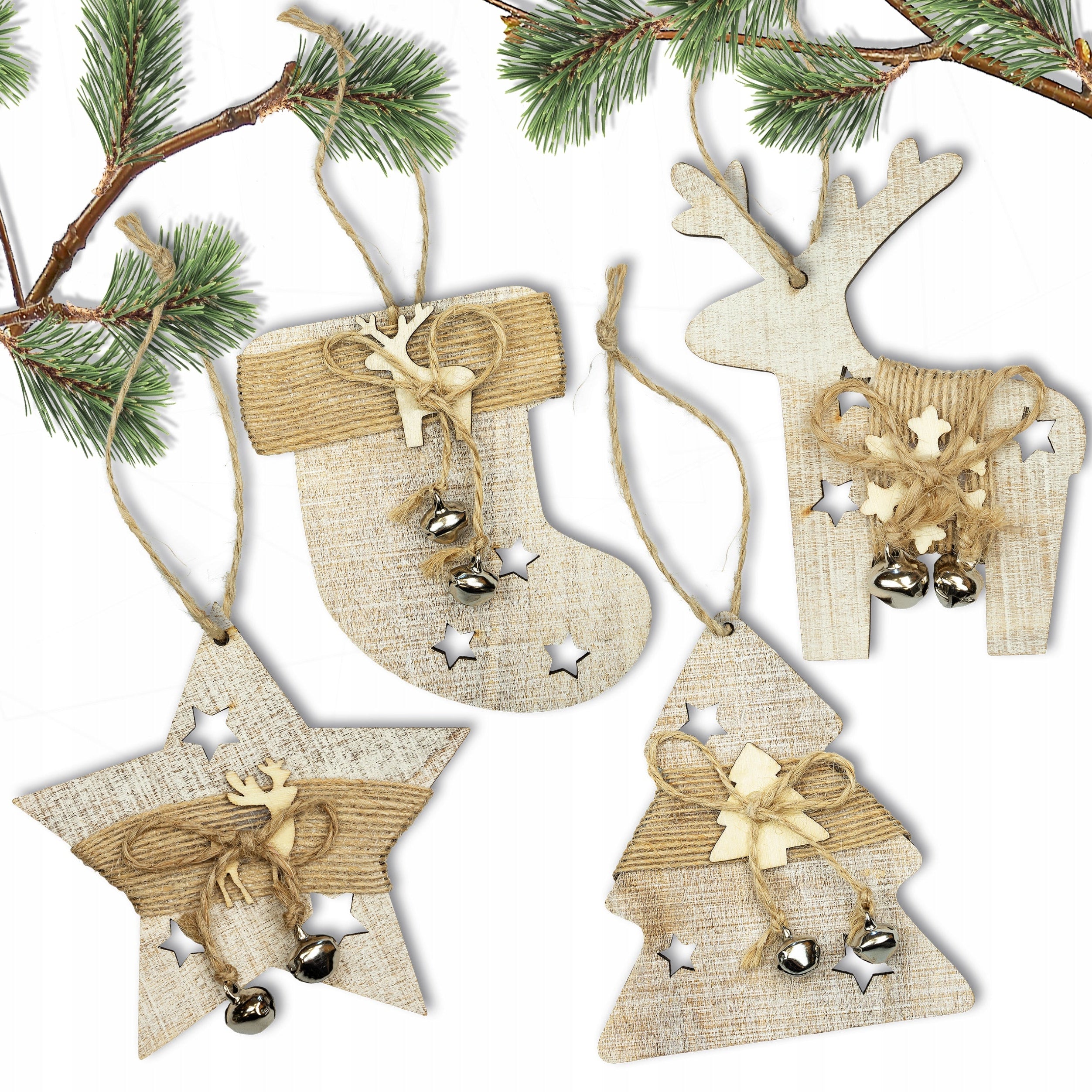 Zawieszki na Choinkę Drewniane