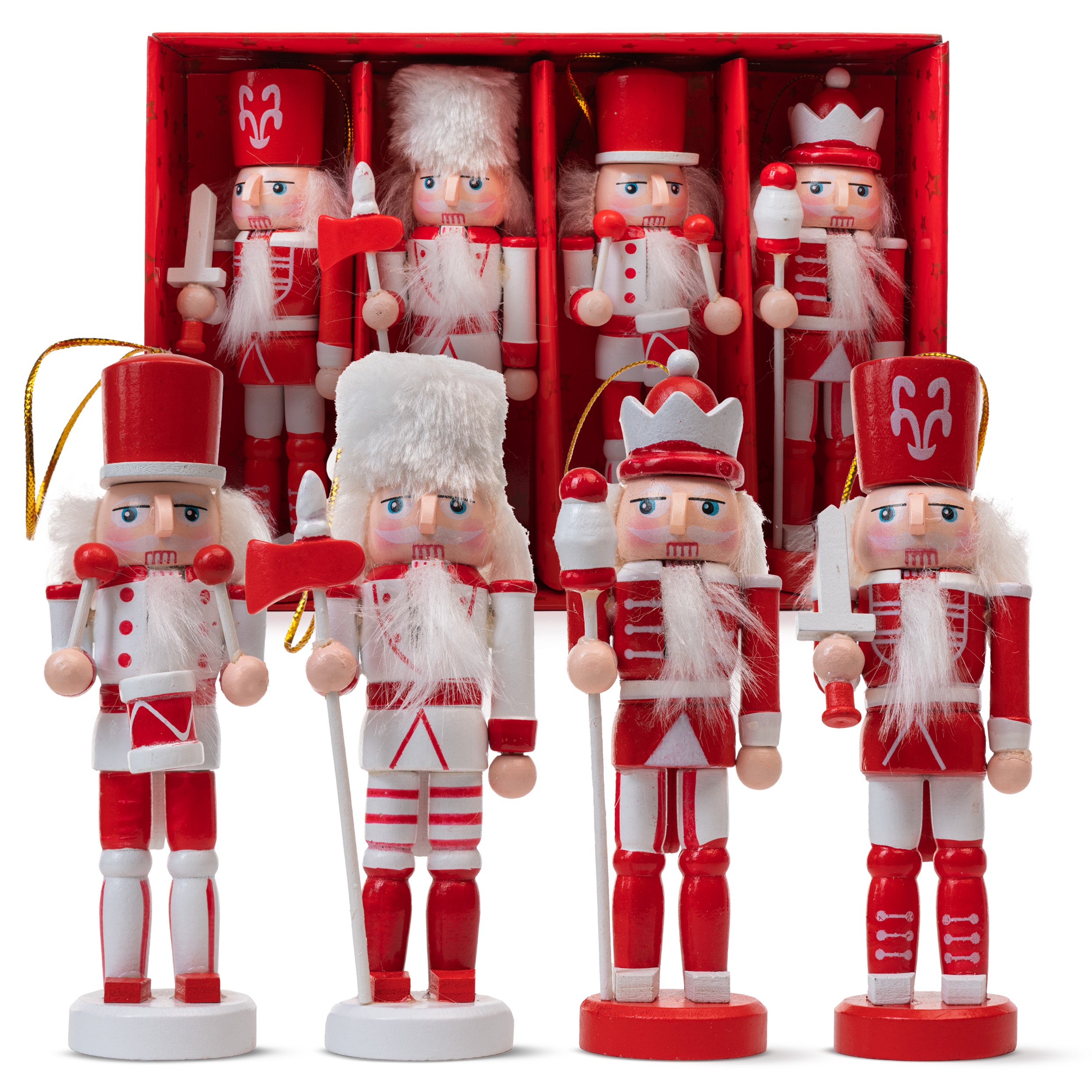 Zawieszki na choinkę Dziadek Do orzechów 4szt.