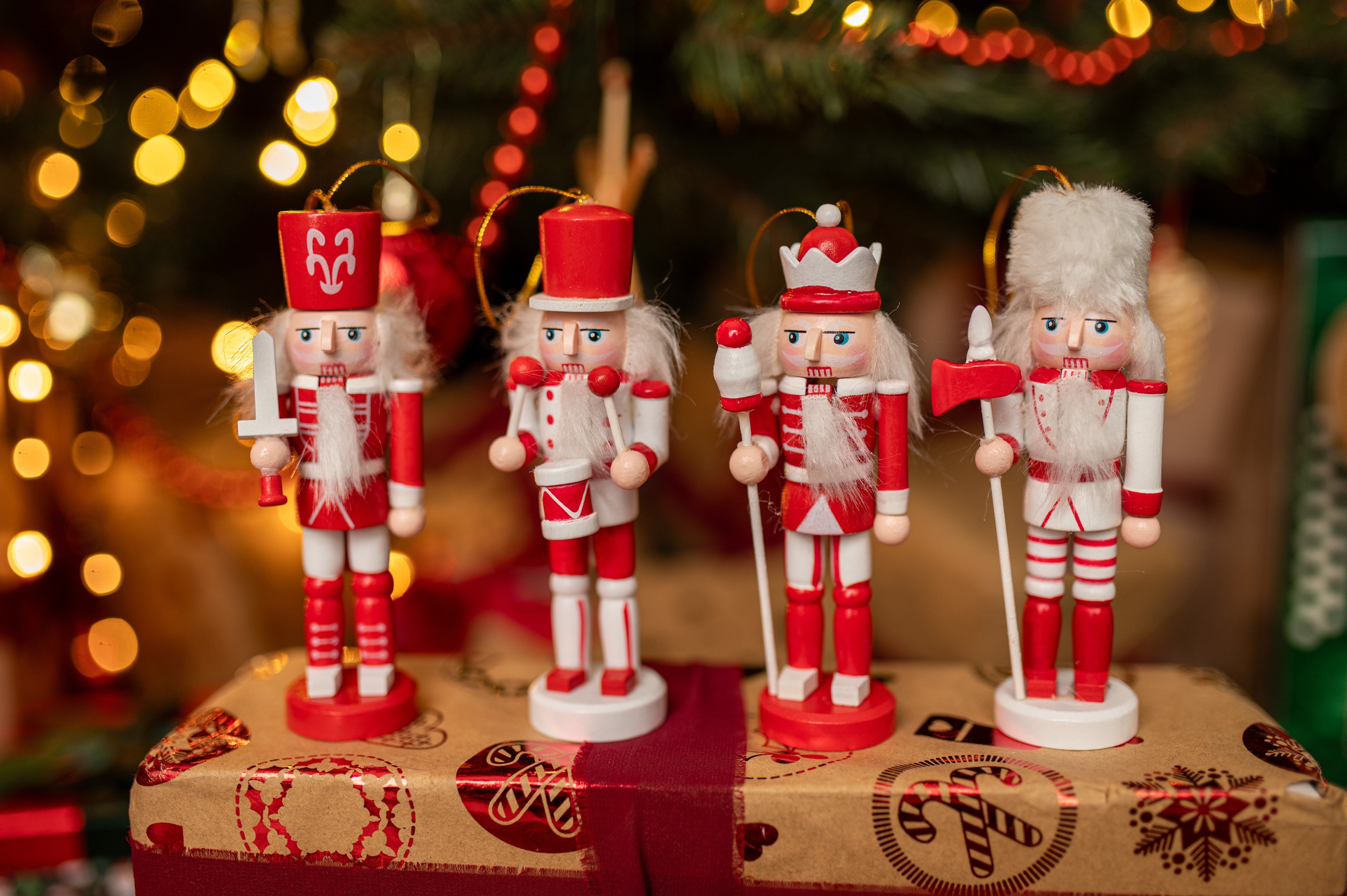 Zawieszki na choinkę Dziadek Do orzechów 4szt.