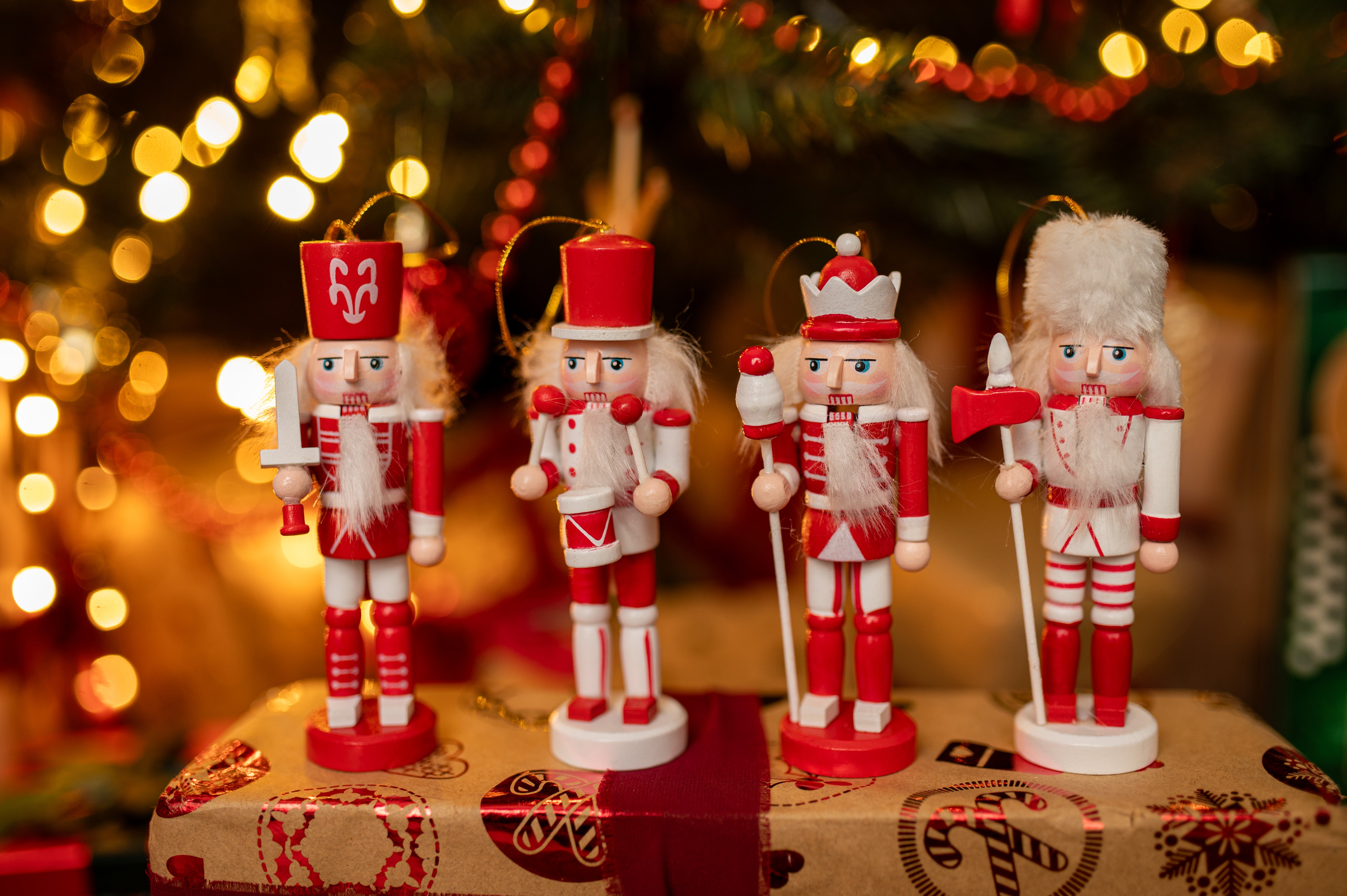 Zawieszki na choinkę Dziadek Do orzechów 4szt.