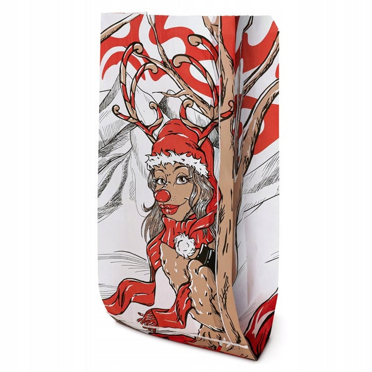 Zestaw Papierowych Toreb Świątecznych 180x80x360mm