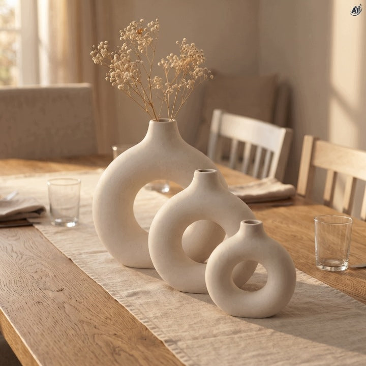 Wazony Ceramiczne Białe 3 szt.