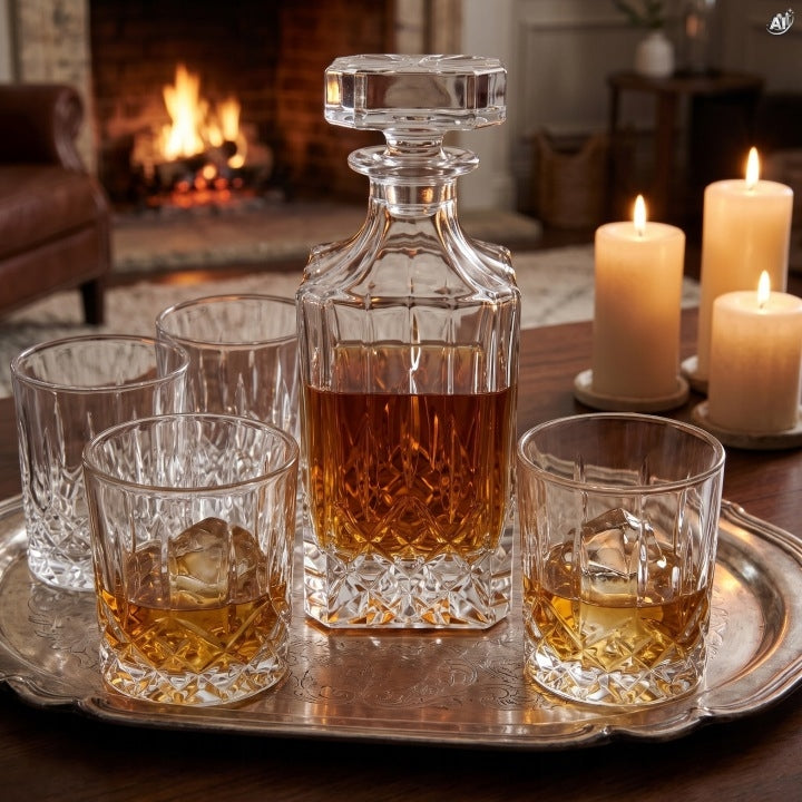 Zestaw do Whisky Karafka 700 ml + 6 Szklanek 300 ml