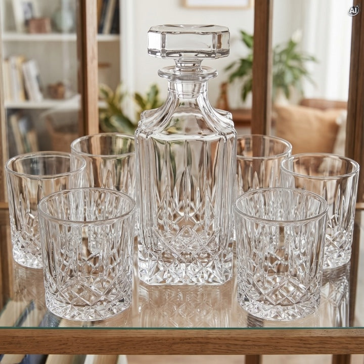 Zestaw do Whisky Karafka 700 ml + 6 Szklanek 300 ml