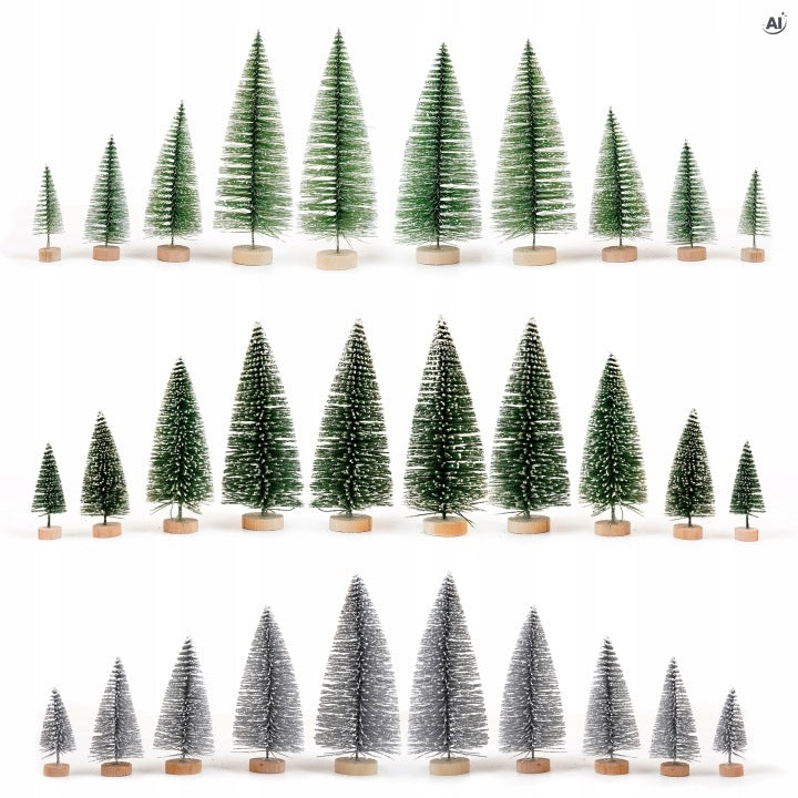 Choinki Sztuczne Miniaturowe 30 szt. 7–16 cm