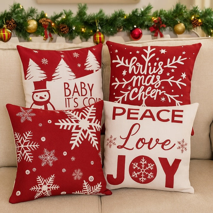 Zestaw Świątecznych Poszewek Dekoracyjnych 44×44cm