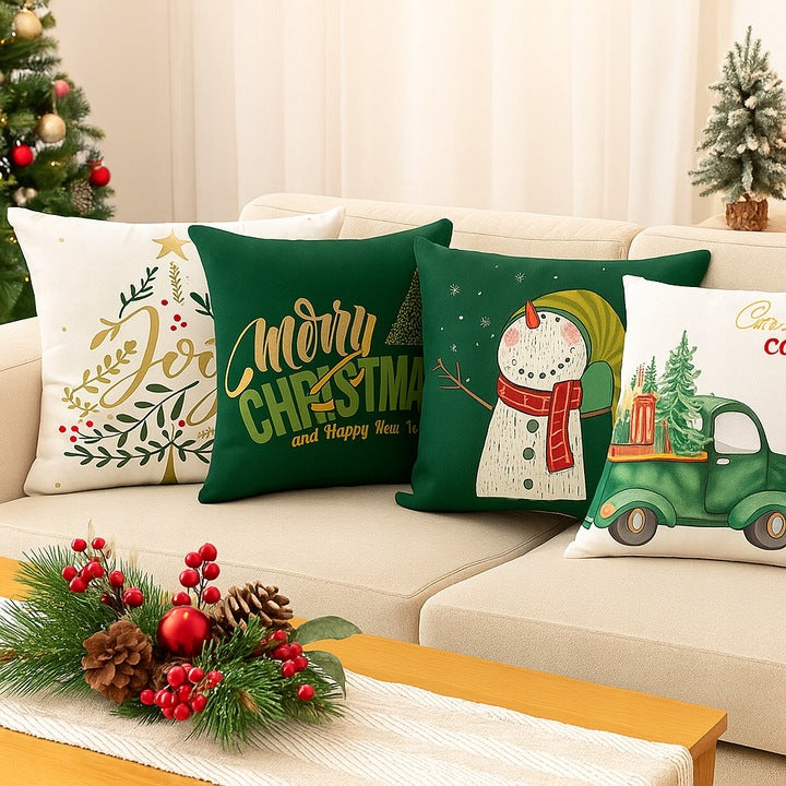 Zestaw Świątecznych Poszewek 4 szt.