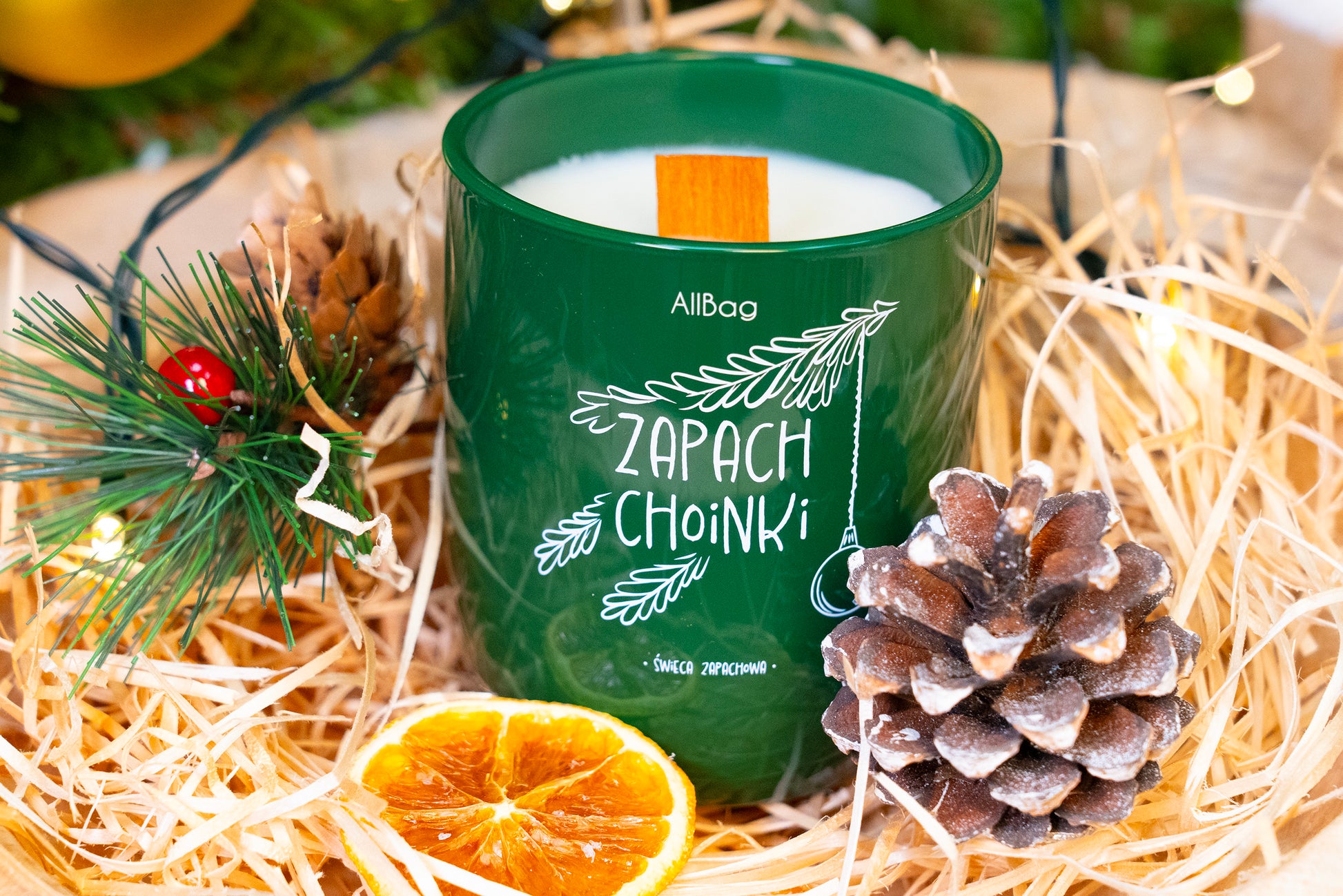 Zapachowa Świeca Sojowa w Szkle Zapach Choinki